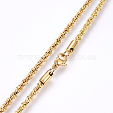 304 Stainless Steel Rope Chain Necklaces(NJEW-F226-03G-05)-2
