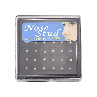 304 Stainless Steel Nose Studs(AJEW-D006-3B)-2