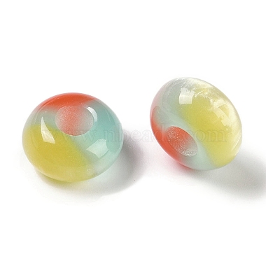 Triple Color Resin European Beads(RESI-F055-06B)-2