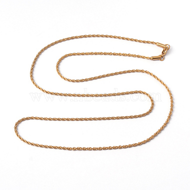 304 Stainless Steel Rope Chain Necklaces(NJEW-F196-13G)-2