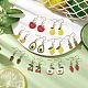 10 Pairs 10 Styles Fruit Alloy Enamel Dangle Earrings for Women(EJEW-JE05905)-2