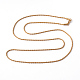304 Stainless Steel Rope Chain Necklaces(NJEW-F196-13G)-2