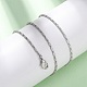 Brass Column Link Chain Necklaces(MAK-L045-03P)-1