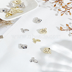 16Pcs 4 Styles Rack Plating Alloy Pendants, Cadmium Free & Lead Free, Rose & Leaf Charms, Mixed Color, 11.5~15.5x11~13x2~9mm, Hole: 1.8mm, 4pcs/style(FIND-LP0005-54)
