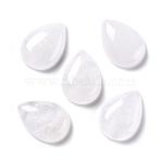 Natural Quartz Crystal Cabochons, Rock Crystal Cabochons, Teardrop, 25x18x7mm(G-E491-B-22)