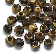 Natural Tiger Eye Beads, Large Hole Beads, Rondelle, 12x10mm, Hole: 5mm(G-T092-12mm-01)