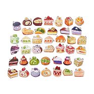 40Pcs 40 Styles Dessert Theme Paper Stickers Sets, Adhesive Decals for DIY Scrapbooking, Photo Album Decoration, Cake Pattern, 44~64.5x47~67.5x0.2mm, 1pc/style(STIC-P004-17)
