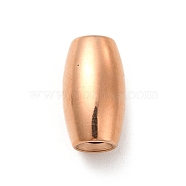 304 Stainless Steel Beads, Rice, Rose Gold, 12.5x7.5mm, Hole: 2.5mm(STAS-D245-01RG)