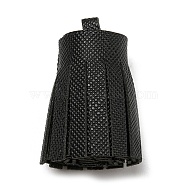 Imitation Leather Tassel Pendant Decorations, Black, 36x20~25mm, Hole: 6x5.4mm(FIND-L013-A10)
