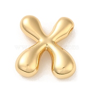 Brass Pendant, Real 18K Gold Plated, Letter X, 23x21x6.8mm, Hole: 2.6x2.1mm(KK-O145-01X-G)