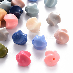 Opaque Acrylic Beads, Twist, Mixed Color, 14x13x12.5mm, Hole: 1.6mm, about 387pcs/500g(MACR-S373-16A)