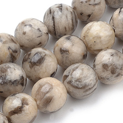 Natural Feldspar Beads Strands, Round, 8mm, Hole: 1mm, about 50pcs/strand, 15.7 inch(G-S259-26-8mm)