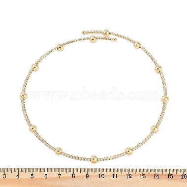 Brass Ball Choker Necklaces for Women(NJEW-M079-06G)-5