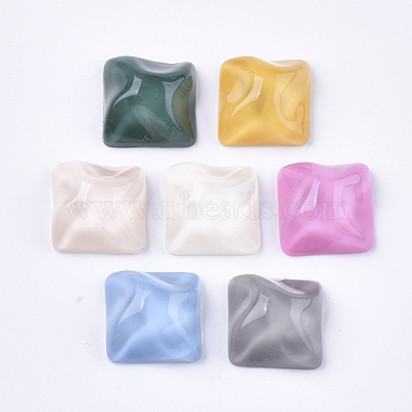 16mm Mixed Color Square Resin Cabochons