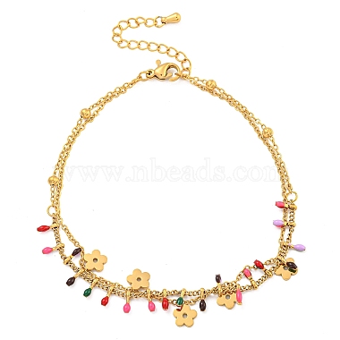 Flower Stainless Steel Anklets