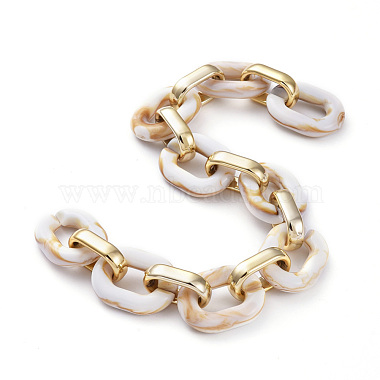 Floral White Acrylic Cable Chains Chain