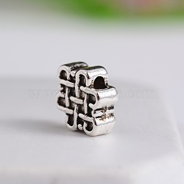 Tibetan Style Chinese Knot Zinc Alloy Beads(TIBEB-M028-06AS)-2
