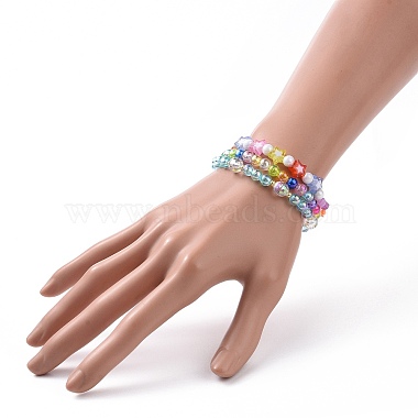 Acrylic Beads Stretch Bracelet Sets(BJEW-JB09048)-3