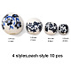 40Pcs 4 Styles Handmade Printed Porcelain Beads(PORC-FP0001-06)-6
