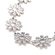 Enamel Daisy Link Chains Bracelet(BJEW-P271-01P)-4