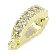 Brass Micro Pave Clear Cubic Zirconia Twister Clasps(KK-L219-01G-01)-1