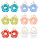 6 Pairs 6 Colors Cute Acrylic Flower Dangle Hoop Earrings(EJEW-AN0003-47)-1