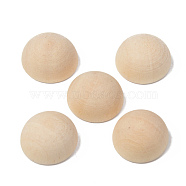 Unfinished Natural Wood Cabochons, Undyed, Half Round/Dome, Old Lace, 15x8mm(X-WOOD-R269-G)