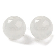 Translucent Resin Beads, Glitter Beads, Round, WhiteSmoke, 8x7.5mm, Hole: 1.8mm(RESI-Z015-04J)