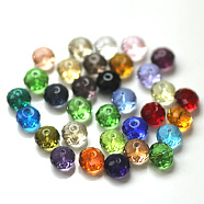 K9 Glass, Imitation Austrian Crystal Beads, Grade AAA, Faceted, Rondelle, Mixed Color, 10x7mm, Hole: 0.9~1mm(SWAR-F068-8x10mm-M)