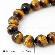 Natural Tiger Eye Beads Strands, Grade A, Round, Goldenrod, Size: about 2mm in diameter, hole: 0.5mm, about 190pcs/strand, 15 inch.(G-G099-2mm-4)