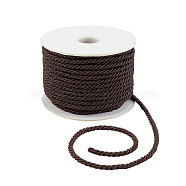 PANDAHALL ELITE Nylon Threads, Milan Cords/Twisted Cords, Coconut Brown, 3.0mm, about 27.34 yards(25m)/roll(NWIR-PH0001-76B)