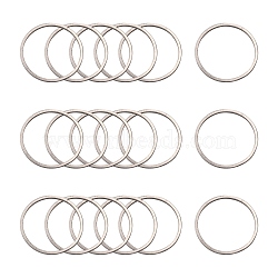 304 Stainless Steel Linking Ring, Ring, Stainless Steel Color, 20x0.8mm(STAS-S079-12A)
