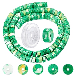 SUNNYCLUE DIY Stretch Bracelets Making Kits, Including 1 Strand Disc Natural Ore Beads Strands and 1 Roll Strong Stretchy Beading Elastic Thread, 6x2.5~3mm, Hole: 0.8mm, about 147pcs/strand, 15.43 inch(39.2cm)(DIY-SC0015-87)