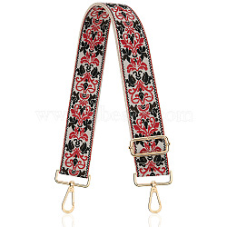 Ethnic Style Embroidered Adjustable Strap Accessory, Cerise, 130x5cm(PW-WG11332-06)
