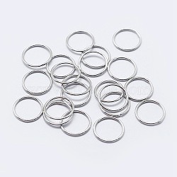 925 Sterling Silver Round Rings, Soldered Jump Rings, Platinum, 5x0.7mm, Inner Diameter: 3.5mm(STER-F036-03P-0.7x5)