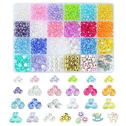 DIY Jewelry Making Findings Kit, Including Acrylic & Plastic Beads, Alloy Enamel Charms, Mixed Color, 5mm, Hole: 1.5mm(DIY-FS0005-86)