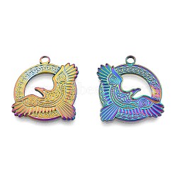 Ion Plating(IP) 201 Stainless Steel Pendants, Eagle, Real 18K Gold Plated, 28x31x2mm, Hole: 2.5mm(STAS-N098-268M)