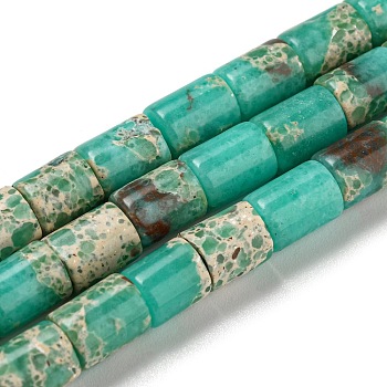 Synthetic Imperial Jasper Beads Strands, Column, 7.5~8x6mm, Hole: 1.2mm, about 48~50pcs/strand,  15.16''~15.31''(38.5~38.9cm)