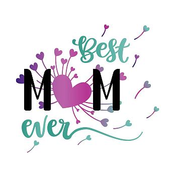 PVC Wall Stickers, Wall Decoration, for Mother's Day, Word, 300x590mm