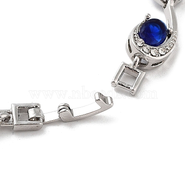 Platinum Alloy Teardrop Link Chain Bracelets(BJEW-A005-01A)-3