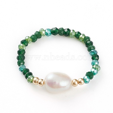 Glass Beads Stretch Rings(RJEW-JR00314)-2