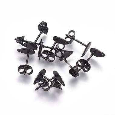 Gunmetal Stainless Steel Stud Earrings