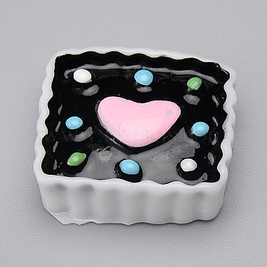 19mm Black Food Resin Cabochons