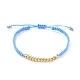 Bracelets de perles de nylon tressés réglables(BJEW-JB05697-04)-1