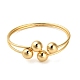 Brass Round Ball Torque Bangles for Women(BJEW-M312-04G)-2