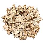 Unfinished Wooden Cutouts, Butterfly, DIY Craft Supplies, BurlyWood, 24~26x27.5~39.5x2.5mm, about 50pcs/bag(WD-CBACC5B-09)