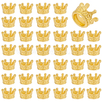 70Pcs Alloy Rhinestone Settings, Large Hole Beads, Crown, Golden, Fit for 1.5mm Rhinestone, 11.5x6mm, Hole: 6.5mm(FIND-SC0021-92)