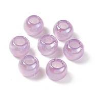 Opaque Acrylic Beads, AB Color, Rondelle, Thistle, 17.5x14mm, Hole: 8.8mm(OACR-C008-01B)