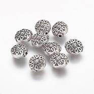 Tibetan Style Alloy Beads, Cadmium Free & Nickel Free & Lead Free, Antique Silver, 11x10x6mm, Hole: 1mm(LF0737Y-NF)