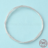 Dead Soft 925 Sterling Silver Wire, Round, Silver, (22 Gauge)0.60mm(STER-NH002-A)